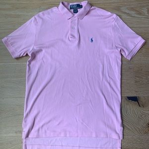 Polo by Ralph Lauren pink Jersey knit polo shirt, excellent used condition.